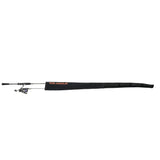 Full-length view of Rod Armour Pro sleeve covering a spinning combo, white background