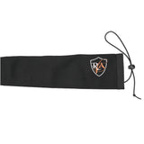 Rod Armour Pro sleeve tip section in black with orange logo and drawstring