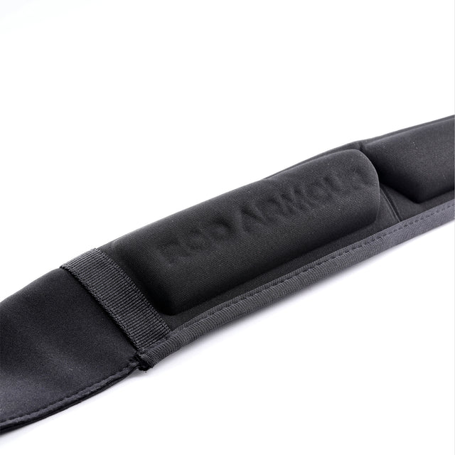 Top view of Rod Armour Pro sleeve padded reel cradle with embossed logo