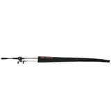 Full-length view of Rod Armour Pro sleeve covering a baitcaster combo, white background