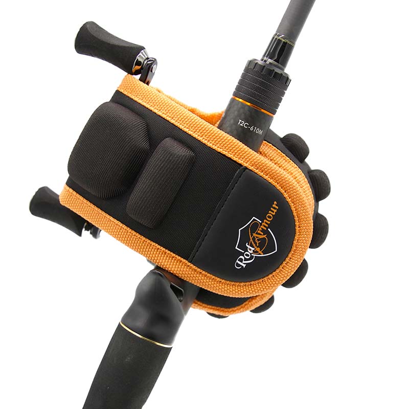 Black and orange baitcaster fishing reel case 