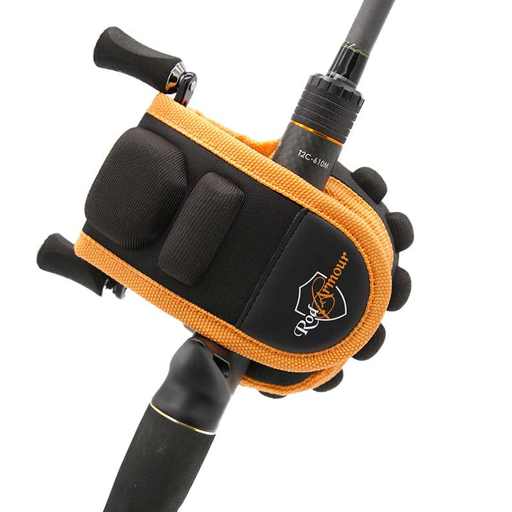 Black and orange baitcaster fishing reel case 